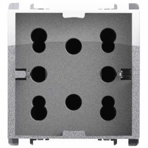 Simon Urmet Nea Multistandard-Steckdose 2 doppelseitig und 1 schuko Aluminium 10311/2AL Simon Urmet Nea Multistandard-Steckdose 2 doppelseitig und 1 schuko Aluminium 10311/2AL