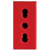 Bocchiotti bivalente Steckdose 2P+E 10/16A 250V rot 02808 Bocchiotti bivalente Steckdose 2P+E 10/16A 250V rot 02808