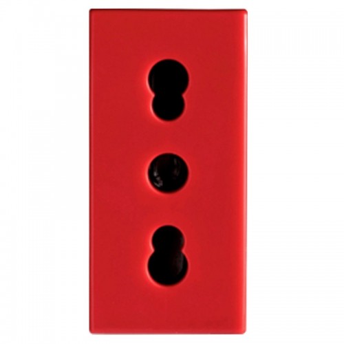 Bocchiotti bivalente Steckdose 2P+E 10/16A 250V rot 02808 Bocchiotti bivalente Steckdose 2P+E 10/16A 250V rot 02808