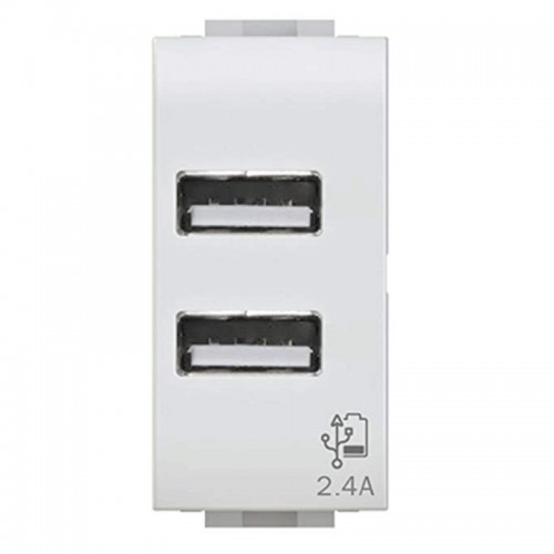 4Box Doppel USB-Steckdose 2.4A für Bticino Matix 4B.AM.USB.24 4Box Doppel USB-Steckdose 2.4A für Bticino Matix 4B.AM.USB.24