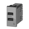 4Box Doppel USB-Steckdose 2,4A für Bticino Axolute grau 4B.HC.USB.24 4Box Doppel USB-Steckdose 2,4A für Bticino Axolute grau 4B.HC.USB.24