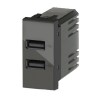 4Box Doppel USB-Steckdose 2,4A für Bticino Livinglight anthrazit 4B.L.USB.24 4Box Doppel USB-Steckdose 2,4A für Bticino Livinglight anthrazit 4B.L.USB.24