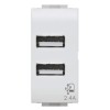 Doppel USB-Steckdose 4Box 2,4A für Vimar Plana weiß 4B.V14.USB.24 Doppel USB-Steckdose 4Box 2,4A für Vimar Plana weiß 4B.V14.USB.24