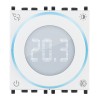 Vimar 2-Modul-Drehthermostat mit Bildschirm Farbe Weiß 02970.B Vimar 2-Modul-Drehthermostat mit Bildschirm Farbe Weiß 02970.B