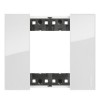 Bticino Platte Living Now 2 Module Farbe: Eis KA4802DW Bticino Platte Living Now 2 Module Farbe: Eis KA4802DW