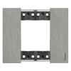 Bticino Platte Living Now 2 Module Farbe: Stahl KA4802ZG Bticino Platte Living Now 2 Module Farbe: Stahl KA4802ZG