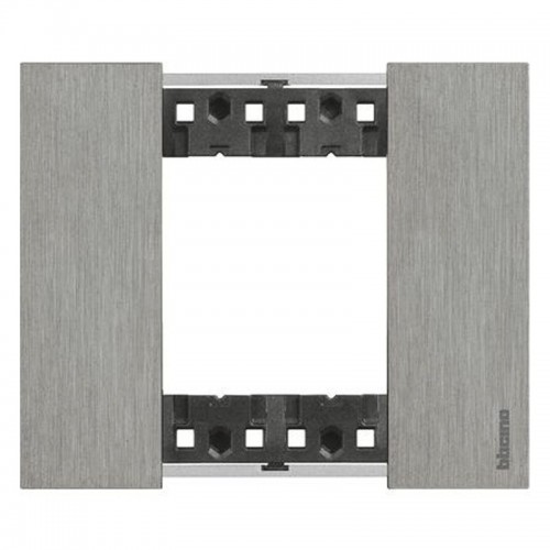 Bticino Platte Living Now 2 Module Farbe: Stahl KA4802ZG Bticino Platte Living Now 2 Module Farbe: Stahl KA4802ZG