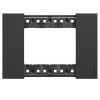 Bticino Living Now Platte, 3 Module, Farbe: Schwarz KA4803KG Bticino Living Now Platte, 3 Module, Farbe: Schwarz KA4803KG