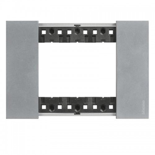 Bticino Living Now Platte, 3 Module, Farbe: Moon KA4803NW Bticino Living Now Platte, 3 Module, Farbe: Moon KA4803NW