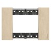Bticino Living Now Platte, 3 Module, Farbe: Gold KA4803ZW Bticino Living Now Platte, 3 Module, Farbe: Gold KA4803ZW