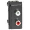 Bticino Doppel-RCA-Modul Living Now schwarz KG4269R Bticino Doppel-RCA-Modul Living Now schwarz KG4269R