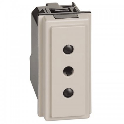 Bticino Sockel Living Now 2P+T 10A 250V Farbe: Sand KM4113 Bticino Sockel Living Now 2P+T 10A 250V Farbe: Sand KM4113