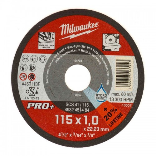 Dünne Trennscheibe für Milwakee-Schleifmaschinen 115mm 4932451484 Dünne Trennscheibe für Milwakee-Schleifmaschinen 115mm 4932451484