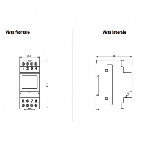 Vemer Energiezähler 3 Zeitbänder 40A 2 Module VE429700 Vemer Energiezähler 3 Zeitbänder 40A 2 Module VE429700