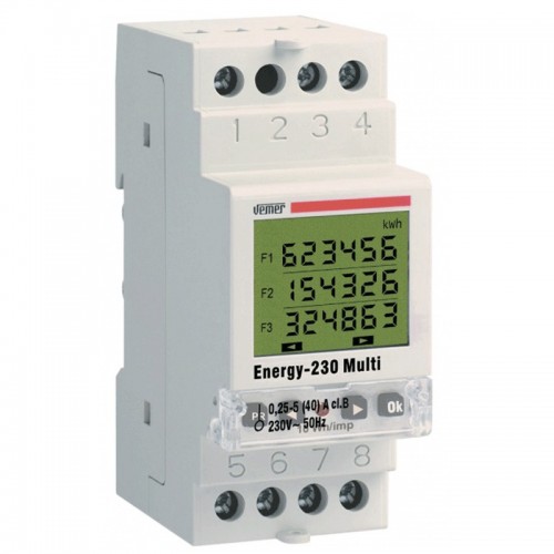 Vemer Energiezähler 3 Zeitbänder 40A 2 Module VE429700 Vemer Energiezähler 3 Zeitbänder 40A 2 Module VE429700