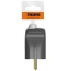 Bticino Schutzkontakt-Stecker 2+E 16A deutsch italienisch anthrazitgrau S2020GE Bticino Schutzkontakt-Stecker 2+E 16A deutsch italienisch anthrazitgrau S2020GE