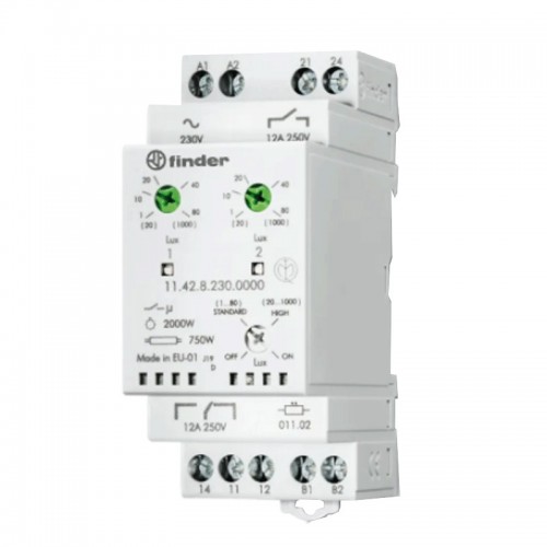 Finder modularer Dämmerungsschalter mit externer Sonde 2 NO 114282300000 Finder modularer Dämmerungsschalter mit externer Sonde 2 NO 114282300000