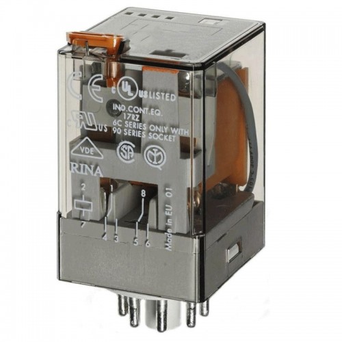 Octal Finder Steckrelais 2 Schalter 10A 12VDC 601290120040 Octal Finder Steckrelais 2 Schalter 10A 12VDC 601290120040