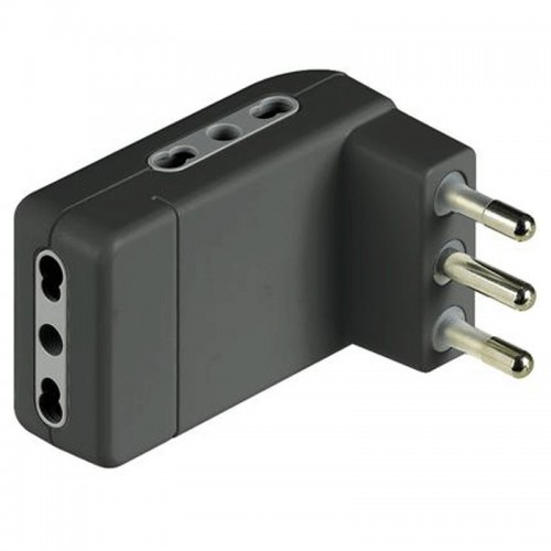 Bticino platzsparender Adapter 3 zweiseitige Steckdosen und 16A Stecker anthrazitgrau S3606GE Bticino platzsparender Adapter 3 zweiseitige Steckdosen und 16A Stecker anthrazitgrau S3606GE