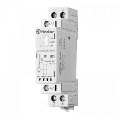Modulares Schütz Finder 25A 2NO 230Vac 1 Modul 223202304320 Modulares Schütz Finder 25A 2NO 230Vac 1 Modul 223202304320