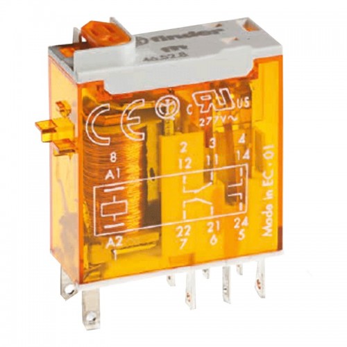 Industrielles Mini-Relais Finderspule 24V AC 8A 465280240040 Industrielles Mini-Relais Finderspule 24V AC 8A 465280240040