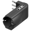 Bticino Eckadapter 2 10A Steckdosen 1 deutsche Steckdose und 10A Stecker anthrazitgrau S3615GE Bticino Eckadapter 2 10A Steckdosen 1 deutsche Steckdose und 10A Stecker anthrazitgrau S3615GE