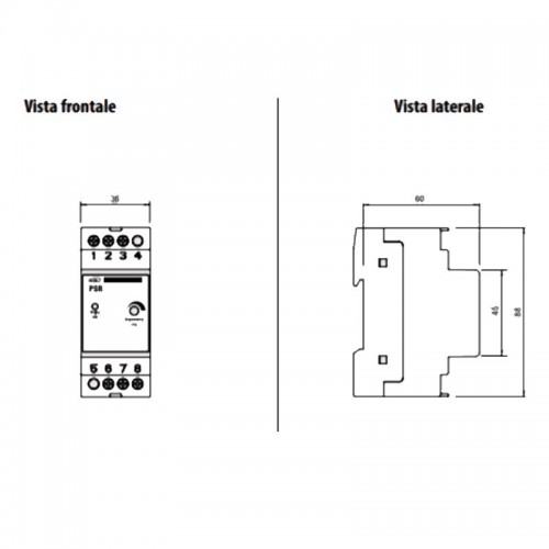 Vemer PSR400 DIN-Schienen-Phasenrelais VP807200 Vemer PSR400 DIN-Schienen-Phasenrelais VP807200