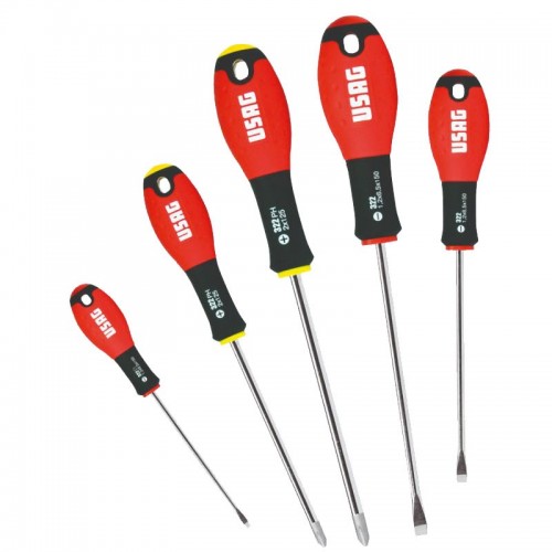 Usag Set mit 5 Schlitzschraubendreher 322 SH5 U03220253 Usag Set mit 5 Schlitzschraubendreher 322 SH5 U03220253