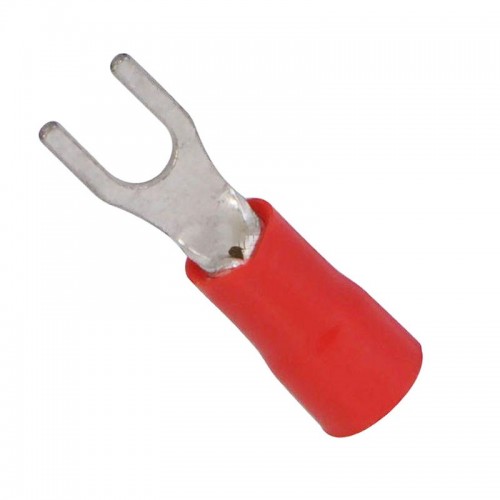 BM Quetschkabelschuhe Gabelform mit PVC-Isolation 1,5MM Durchmesser 4 100 Stk. BM Quetschkabelschuhe Gabelform mit PVC-Isolation 1,5MM Durchmesser 4 100 Stk.