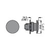 Lovato Platin 40mm Pilz Knopf Rot LPSB6144 Lovato Platin 40mm Pilz Knopf Rot LPSB6144