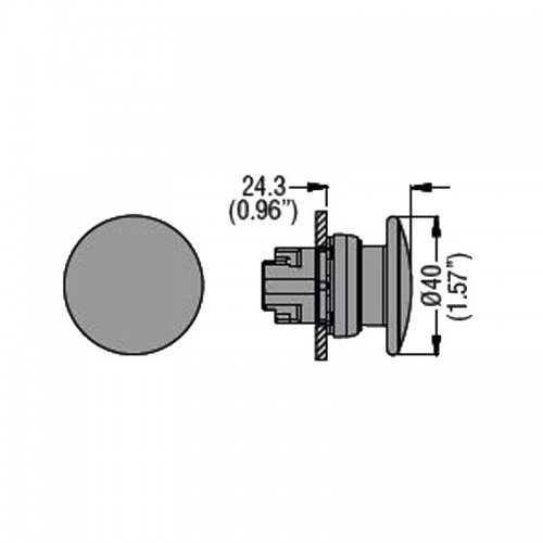 Lovato Platin 40mm Pilz Knopf Rot LPSB6144 Lovato Platin 40mm Pilz Knopf Rot LPSB6144