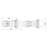 Gewiss mobiler Stecker 3P+E 63A IP67 rot 380V GW61052H Gewiss mobiler Stecker 3P+E 63A IP67 rot 380V GW61052H