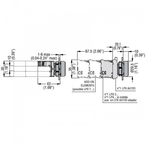 Lovato Platinum Blue LED-Fassung 18/30V Schraubverschluss LPXLPB6 Lovato Platinum Blue LED-Fassung 18/30V Schraubverschluss LPXLPB6
