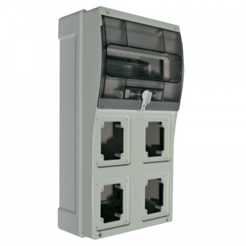 Palazzoli Baustellenverteiler mit 4 Steckdosen und 10 DIN-Modulen 579824 Palazzoli Baustellenverteiler mit 4 Steckdosen und 10 DIN-Modulen 579824