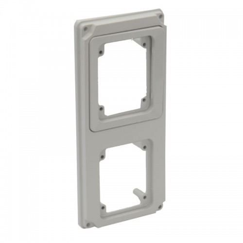 Palazzoli Flansch 2 feste Steckdosen für vertikale Schalttafel IP66 579714 Palazzoli Flansch 2 feste Steckdosen für vertikale Schalttafel IP66 579714