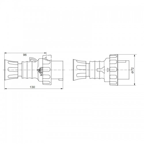 Gewiss mobiler Stecker 2P+E 16A IP67 blau 220V GW60026H Gewiss mobiler Stecker 2P+E 16A IP67 blau 220V GW60026H