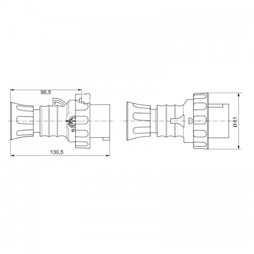 Gewiss mobiler Stecker 3P+E 16A IP67 rot 380V GW60030H Gewiss mobiler Stecker 3P+E 16A IP67 rot 380V GW60030H