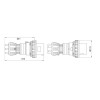Gewiss mobiler Stecker 3P+E+N 125A IP67 rot 380V GW60061H Gewiss mobiler Stecker 3P+E+N 125A IP67 rot 380V GW60061H