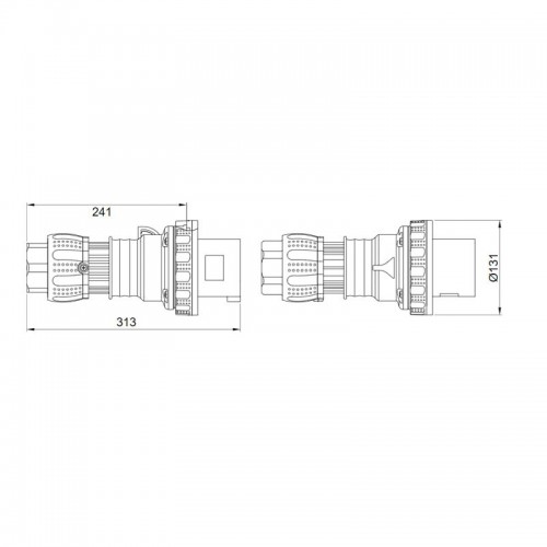Gewiss mobiler Stecker 3P+E+N 125A IP67 rot 380V GW60061H Gewiss mobiler Stecker 3P+E+N 125A IP67 rot 380V GW60061H