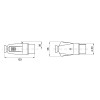 Gewiss mobiler Stecker 2P 16A IP44 violett 24V GW60064 Gewiss mobiler Stecker 2P 16A IP44 violett 24V GW60064