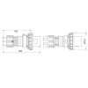 Gewiss mobiler Stecker 3P+N+E 63A IP67 rot 380V GW61053H Gewiss mobiler Stecker 3P+N+E 63A IP67 rot 380V GW61053H