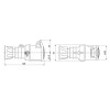Gewiss mobile Steckdose 2P+E 16A IP44 blau 220V GW62004H Gewiss mobile Steckdose 2P+E 16A IP44 blau 220V GW62004H