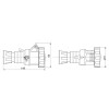 Gewiss mobile Steckdose 3P+E 16A IP67 rot 380V GW62030H Gewiss mobile Steckdose 3P+E 16A IP67 rot 380V GW62030H