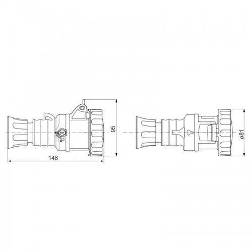 Gewiss mobile Steckdose 3P+E 16A IP67 rot 380V GW62030H Gewiss mobile Steckdose 3P+E 16A IP67 rot 380V GW62030H