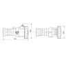 Gewiss mobile Steckdose 2P+E 32A IP67 blau 220V GW62037H Gewiss mobile Steckdose 2P+E 32A IP67 blau 220V GW62037H
