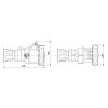 Gewiss mobile Steckdose 3P+E 32A IP67 rot 380V GW62041H Gewiss mobile Steckdose 3P+E 32A IP67 rot 380V GW62041H