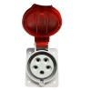 Gewiss Unterputzdose 3P+N+E 32A IP44 rot 380V GW62221H Gewiss Unterputzdose 3P+N+E 32A IP44 rot 380V GW62221H
