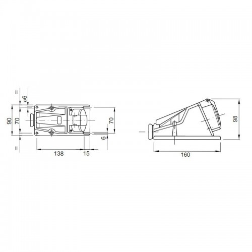 Gewiss Wandsteckdose feststehend 3P+E 16A IP44 380V GW62481 Gewiss Wandsteckdose feststehend 3P+E 16A IP44 380V GW62481