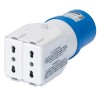 Gewiss-Industrie-Steckdosenadapter 2P+E 16A, zweiseitig GW64211 Gewiss-Industrie-Steckdosenadapter 2P+E 16A, zweiseitig GW64211