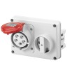 Gewiss verriegelte Steckdose 3P+N+E 32A IP44 380V ohne Gehäuse GW66120 Gewiss verriegelte Steckdose 3P+N+E 32A IP44 380V ohne Gehäuse GW66120
